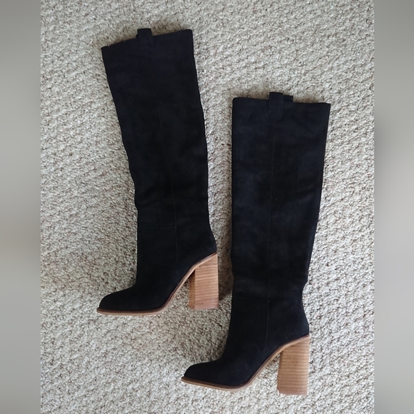 Mi.iM always a Saint Knee High Block Heel Boot black Size 5.5 - Picture 2 of 16